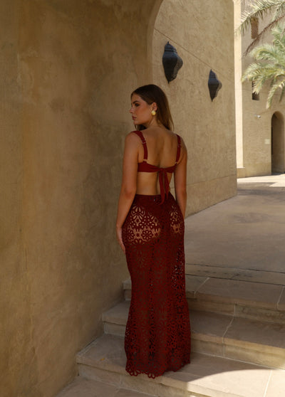 CHERRY RED BALCONETTE BIKINI TOP