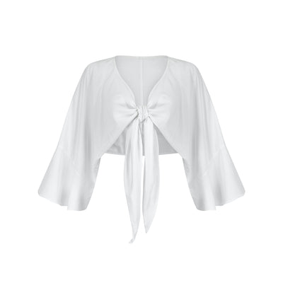 Freyja Wrap Top | White