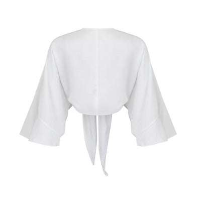 Freyja Wrap Top | White