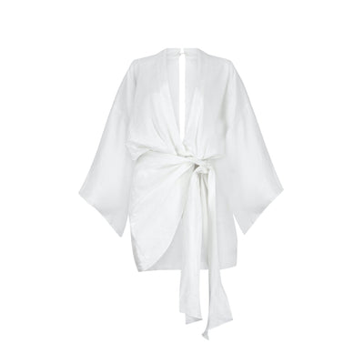 Melissa Kimono Mini Dress | White